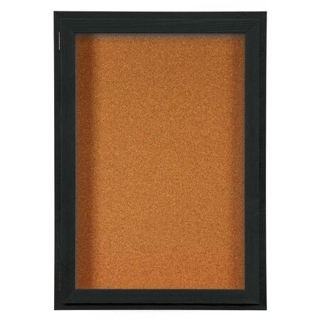 United Visual Products Outdoor Enclosed Combo Board, 72"x36", Black Frame/Grey & Blue Spruce UVCB7236ODB-GREY-BLSPRU